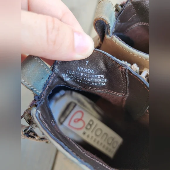 Blondo Waterproof Nivado Tan Ankle Boots Leather Upper - Picture 15 of 15